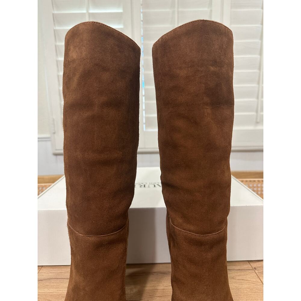 Lauren Ralph Lauren Women's Artizan Suede Tall Boots Tobacco Size 11 NIB Pull-On - Picture 5 of 16